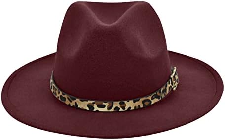 Kadın Toka Şapkalar Geniş Fötr şapkalar Leopar Kemer Tokası ile Yeni Yılınız Kutlu Olsun Hediyeler 2022 sevgililer Günü Şapkaları