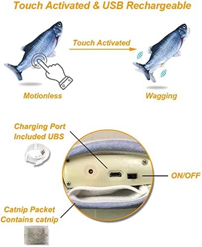USB Elektrikli Disket Balık Yavru Catnip Oyuncaklar Interaktif Kedi Oyuncaklar için Kapalı Kediler Gümrükleme Tırmalama Kendini