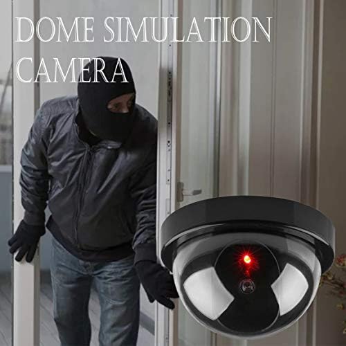 Kukla Dome CCTV Kamera Yanıp Sönen LED Açık Kapalı Sahte CCTV Güvenlik Kamera