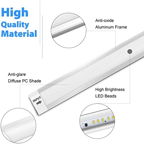LED Dolap Altı Aydınlatması, Dokunmatik Aktif ve 33 LED Çipleri ile Sayaç Aydınlatması Altında Mutfak, Dolap, Raf, Dolap için