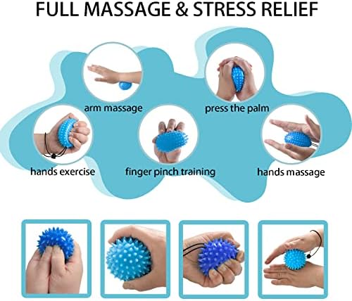 3 Paket El Egzersiz Kavrama Güçlendirici Topu, El Egzersiz için Sıkmak Stres Terapi Topları