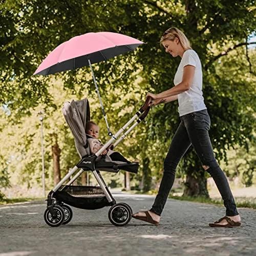 A / A Ayarlanabilir Bebek Arabası Şemsiye UV Koruma Arabası Güneş Gölge Su Dayanıklı, Dayanıklı Bebekler için Pram, Arabası Güneş