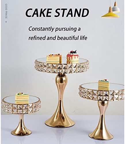 Metal Kek Standı, Yuvarlak Modern Kek Standı, Tatlı teşhir tepsisi, Sağlam ve Dayanıklı, Düğünler, Doğum Günleri, Partiler, İkindi