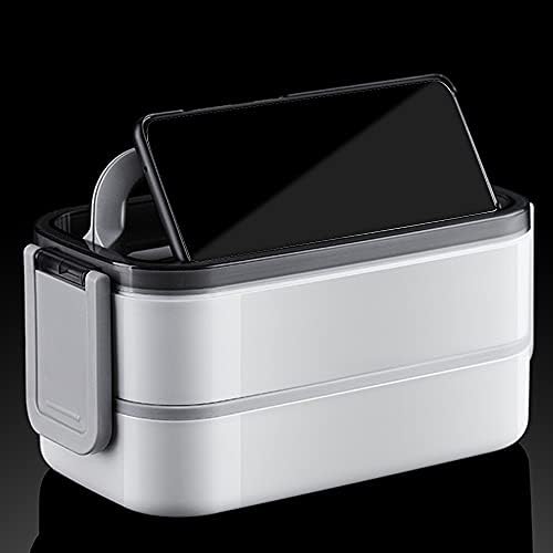 Camister Steel304 Tarzı öğle Yemeği kutusu taşınabilir öğle yemeği kutusu mikrodalga ısıtma öğrenci Yetişkin çift katmanlı beyaz
