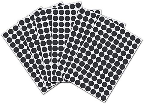 Beyaz Vida Deliği Çıkartmalar 15mm 576 pcs Kendinden Yapışkanlı Vida Kapakları Delik Macun Sticker için ahşap mobilya Dolap 6