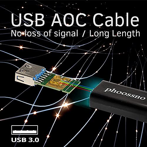 USB 3.1 Uzatma Kablosu phoossno Aktif Optik USB 10 Gbps 50ft 15 m ile Uyumlu Microsoft Azure Logitech Kamera Xbox Yazıcı Dokunmatik