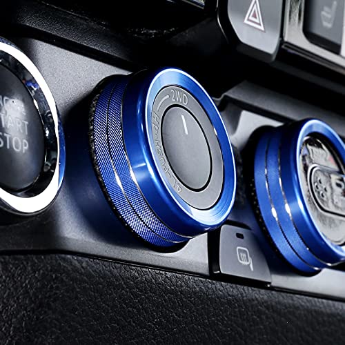 Sdeho Mavi Klima Anahtarı CD Düğmesi Topuzu Toyota Tacoma -2022 için (Alüminyum Alaşım Mavi)