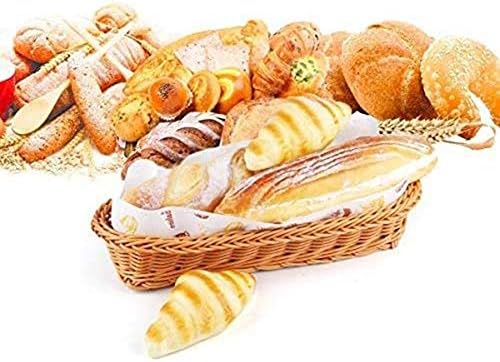 URMAGİC Dekoratif Ekmek Sepetleri, Handwoven Rattan Meyve Tabakları Masa Gıda Hizmet Depolama Tepsiler için Ev Mutfak
