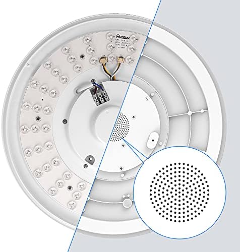 HOREVO LED tavan ışık müzik tavan ışık Bluetooth hoparlör ile 24 W 15.6 inç 2800-6000 K RGB renk değiştirme dalga yıldızlı lamba