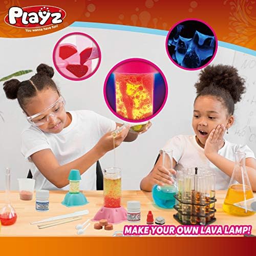 Playz Lav Lambası ve Parıltılı Tüp Sanat ve Zanaat Bilimi Etkinlik Seti-34+Kızlar, Erkekler, Gençler ve 8 Yaş Arası Çocuklar