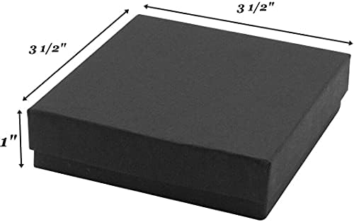 6 Paket Pamuk Dolgulu Mat Siyah Karton Takı Kolye Küpe Bileklik Halhal Kolye Bilezik İzle Hediye ve Perakende Kutuları Boyut