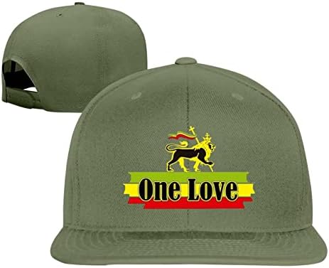 Erkek Kadın Yetişkin beyzbol şapkası Ayarlanabilir Rahat Şapka Rasta Aslan Jamaika Reggae Aşk Düz Ağız kamyon şoförü şapkası