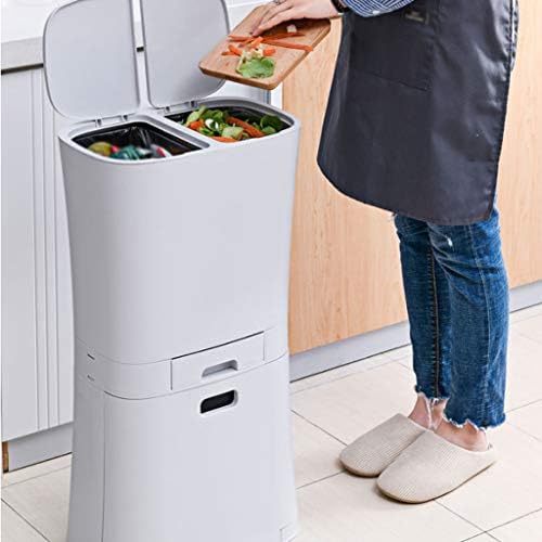 FCYIXIA Büyük Üç Katmanlı çöp tenekesi Mutfak Depolama Dikey Çöp Sıralama çöp tenekesi Tekerlekli çöp torbası Raf Geri Dönüşümlü