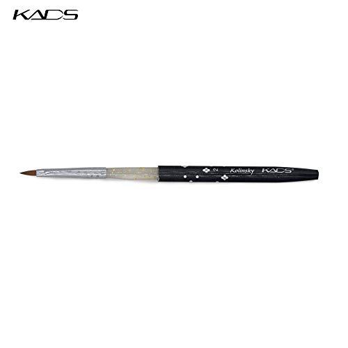 KADS 100 % Kolinsky Sable Fırça Profesyonel Sable Akrilik Nail Art Fırçalar Kalem Tırnak Fırçaları boyutu 2