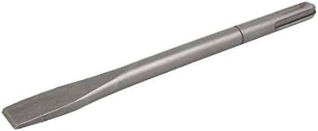 X-DREE 172mm Uzunluk Metal Yuvarlak Kolu Düz Keski Gri Döner Çekiçler için(172mm de boyuna de metal redondo cincel plano gris