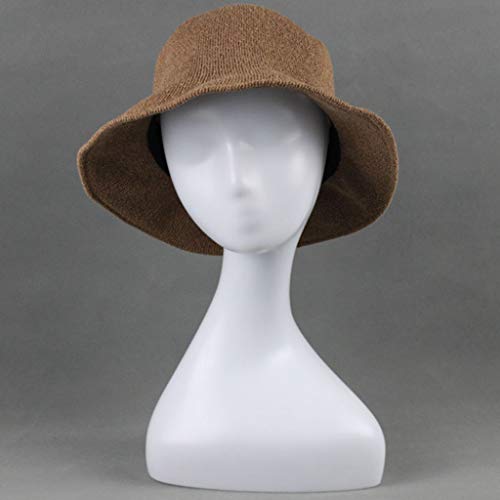 N / A Kadın Manken ile Taban Standı Plastik Kafa Modeli için Peruk Ekran-B