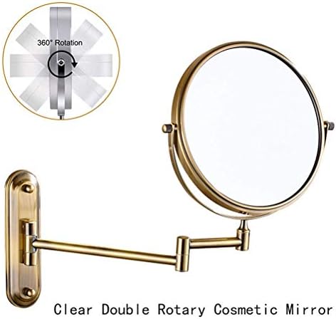 Büyütme ile Nhlzj XİAOQİANG Duvara Monte Makyaj Aynası,Çift Taraflı Döner Makyaj Aynası,360 Derece Döner (Renk: 8in, Boyut: 10x)