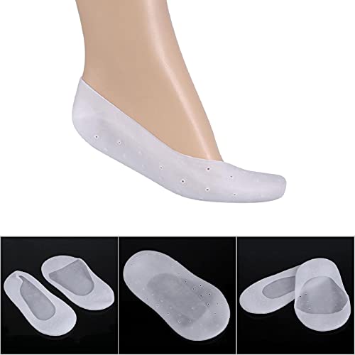Ayak Bakımı Çorapları, Silikon Çoraplar Jel Çoraplar Yumuşak Güvenli Yeniden Kullanılabilir Tam Boy Ayaklar için 2 Boyut(L)