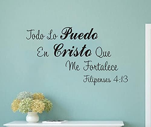 Summerjokes Todo Lo Puedo En Cristo Que Me Fortalece-Filipenses 4: 13 İlham Verici Komik Duvar Sticker Çıkartması Vinil Sticker,