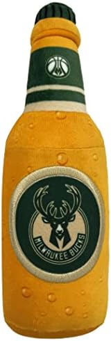 NBA Milwaukee Bucks Bira Şişesi Peluş Köpek ve KEDİ Squeak Oyuncak-Şirin Stadyum SODA Şişesi Snack Peluş Oyuncak Köpekler ve
