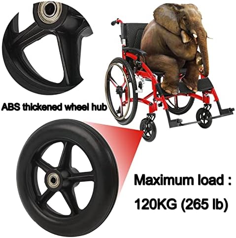 LİGUOYİ Tekerlekli Sandalye Değiştirme Tekeri Tekerlekleri, Tekerlekli Sandalye Ön Tekerlekleri Değiştirme 6 İnç 7 İnç 8 İnç,