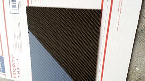 Gerçek Karbon Fiber Fiberglas Panel Levha Levha 18 ×36 ×1/8 Parlak Bir Tarafı