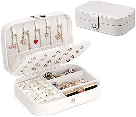 zxb-shop Mücevher Kutusu Mini Seyahat Takı saklama kutusu Kız Taşınabilir PU Deri Küpe Yüzük Kolye Organizatör Kutusu Mücevher
