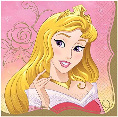 Disney Prensesi Aurora Öğle Yemeği Partisi Peçeteleri, 6.5' X 6.5, 16 Ct.