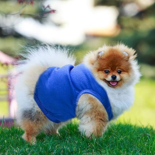 8 Parça Köpek Gömlek, KONUNUS Köpek T-Shirt Pet Giysi Yumuşak Yaz Gömlek Köpek Düz Gömlek, S Boyutu
