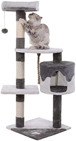 WANGLUKANG Kedi Oyuncak Lüks kedi Ağacı kedi Tırmanma Kitty fırfır Tırmanma Interaktif kedi Tırmanma Raf Sert giyim Rahat (Renk: