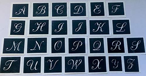Mini küçük alfabe büyük harf şablonlar için aşındırma cam A-Z-50 harfler Karışık 0.7 yüksek