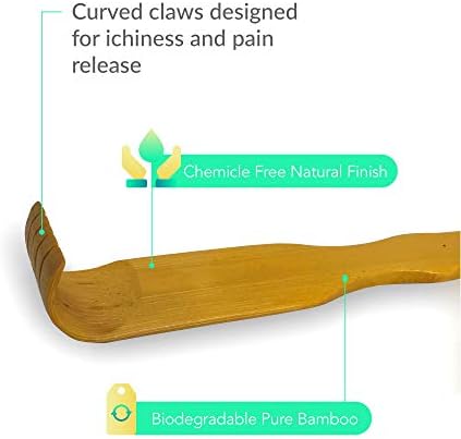 JapanBargain, Bambu Ahşap Backscratcher Geri Scratcher Tırmık Kaşıntı Kabartma Vücut Gevşeme Masaj Ekstra Uzun 17 inç (1)