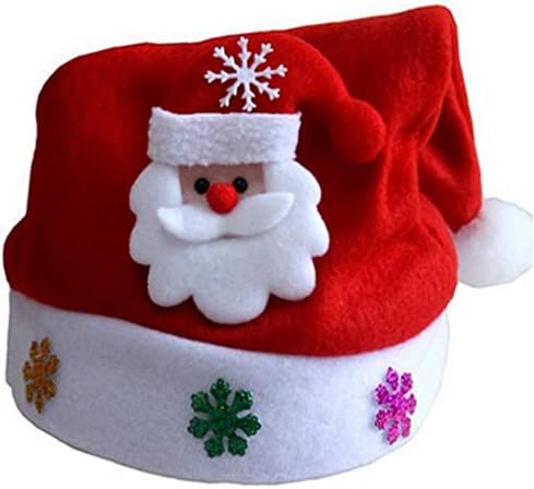 Altın Kar Tanesi Yetişkin Çocuk LED Noel Şapka Dokunmamış Şapka Santa Kardan Adam Ren Geyiği Hediyeler Yetişkinler Parti Noel