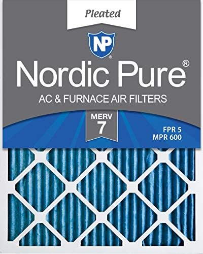 Nordic Pure 14x25x1 (13_1 / 2x24_1 / 2) MERV 7 Pileli AC Fırın Hava Filtreleri, 2 x 24 1/2 x 3/4 (13,5 x 24,5 x 0,75), 3 Sayım