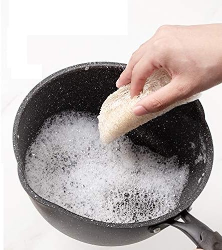 SANSHİYİ 5/10 pcs Doğal Lif Kabağı bulaşık yıkama fırçası Scrubber Ped Çanak Kase Pan Pot Sünger Mutfak temizleme Havlu Dekontaminasyon