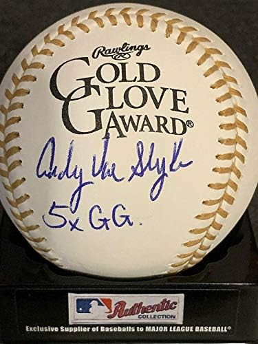 Andy Van Slyke Pittsburgh Pirates 5 X Altın Eldiven İmzalı Oml Altın Eldiven Beyzbol İmzalı MLB Eldiven