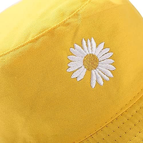 TV Görüldüğü gibi Çiçek Geri Dönüşümlü Kova Şapka Yaz Seyahat Plaj Güneş Şapka Emboridery için Kadın Erkek