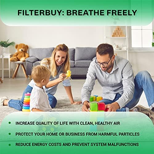 Filterbuy 14x30x1 Hava Filtresi MERV 8, Pileli HVAC AC Fırın Filtreleri (2'li Paket, Gümüş)
