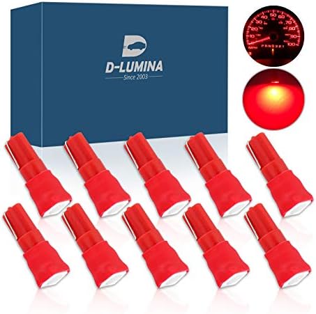 D-Lumina 10 paketi T5 LED ampul Dashboard Dash ışık beyaz 1-SMD 5050 yonga setleri kama 74 2721 37 17 73 PC74 LED ampuller için