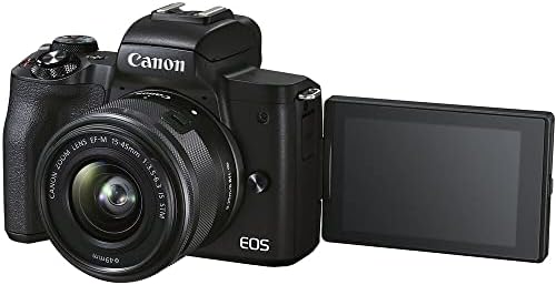 Canon EOS M50 Mark II Aynasız dijital fotoğraf makinesi ile 15-45mm Lens ( 4728C006) + 64 GB Extreme Pro Kart + Ekstra LPE12