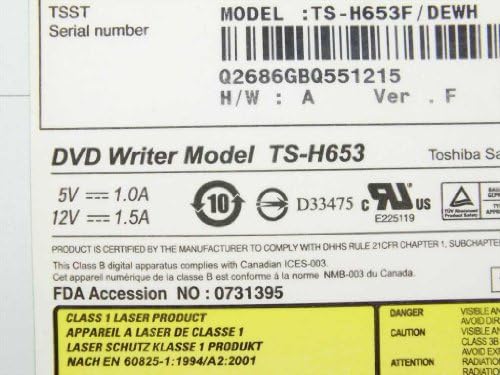 Samsung TS-H653 16x DVD±RW DL SATA Yazıcı-OEM Toplu Sürücü (Siyah)