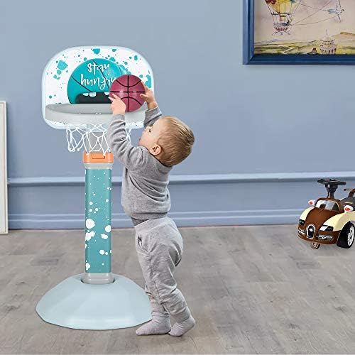 Top / Pompa Mavisi ile İç ve Dış Mekan Yüksekliği Ayarlanabilir Basketbol Potası