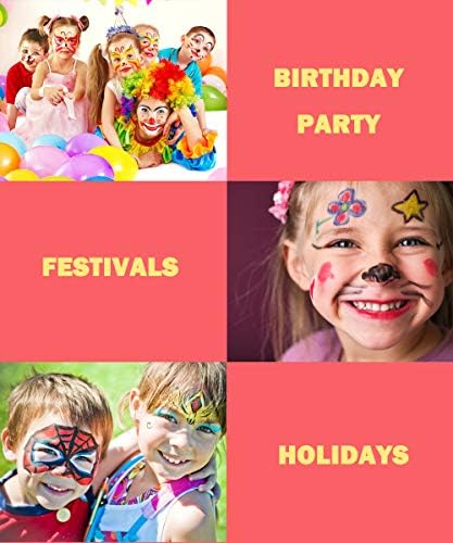 Çocuklar için ColorMaster Yüz Boyası Boya Kalemleri - 12 Parlak Renk, 12 Renk Boya Kalemi İçeren Vücut Boyama Seti, Cadılar Bayramı