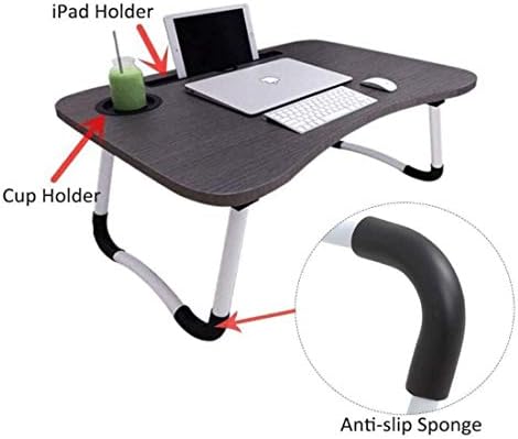 JYQ-SZRQ dizüstü bilgisayar masası Tur Masası Dizüstü Standı kahvaltı Tepsisi ile Katlanabilir Bacaklar ve Fincan Yuvası üzerinde