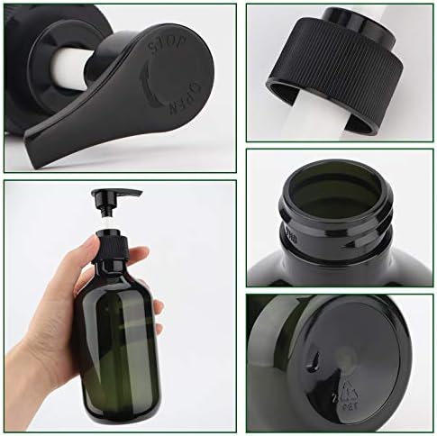 Sdoot Yeşil Pompa Şişesi 2 Paket, 10 oz Şampuan pompa şişesi Plastik pompalı dağıtıcı Şişe Sıkmak Konteynerler Şampuan Losyon