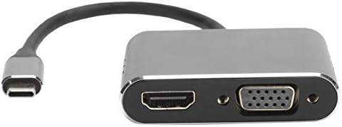 753 USB C HDMI VGA Adaptörü, Tip C Hub, USB C HDMI, VGA, USB3.0, 60 W PD Şarj Portu, 3.5 mm Ses Bağlantı Noktası, Laptop ile