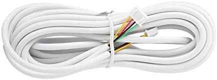 Xinde 4 Çekirdekli Kablo, Beyaz PVC Yalıtım Kabuğu Dayanıklı ve Kararlı Telefon Kablosu, Görüntülü Kapı Telefonu Sistemi için