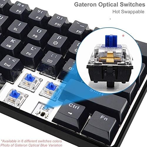 HK OYUN GK61 Mekanik Oyun Klavye - 61 Tuşları Çok Renkli RGB Aydınlatmalı LED Aydınlatmalı Kablolu Programlanabilir için PC/Mac