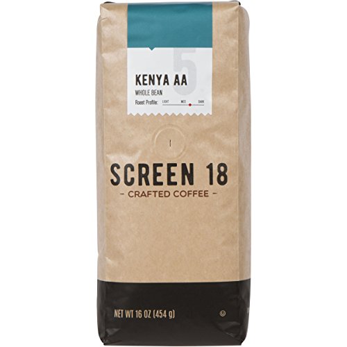 Screen 18 Specialty Grade Premium Kenya AA Kahve Çekirdekleri, Tek Menşeli, Orta Koyu Kızartma, Bütün Fasulye, 1 LB