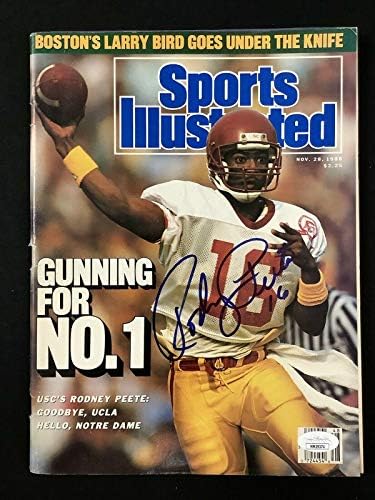 Rodney Peete İmzalı Sports Illustrated Mag 11/28/88 Etiketsiz UCLA İmzalı JSA-İmzalı NFL Dergileri